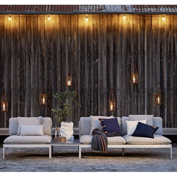 Bönan modulsofa - Sunbrella Sling light grey, hjørnedel, lysegrå aluminiumsramme - Skargaarden