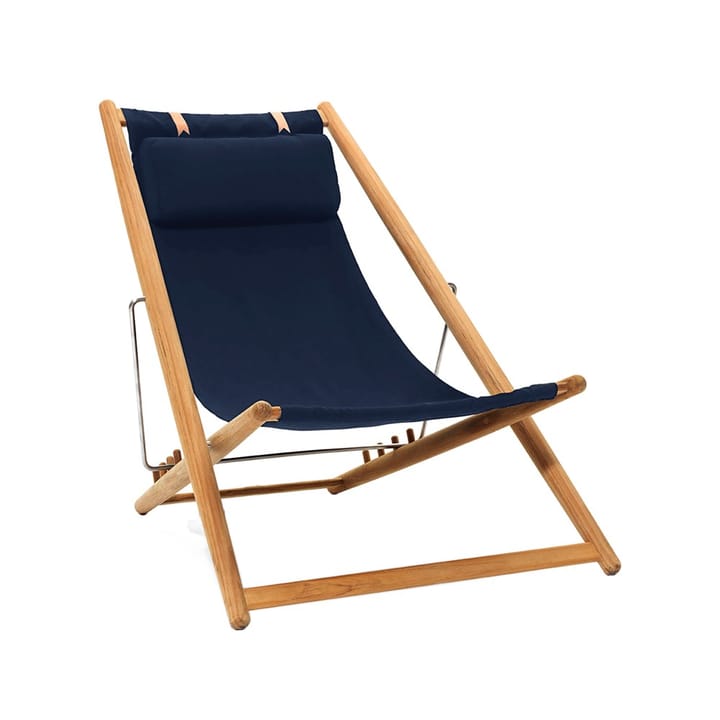 H55 hvilestol teak - Agora Nautic navy blue - Skargaarden