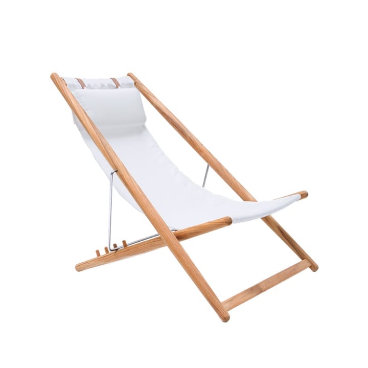 H55 hvilestol teak - Agora Nautic white - Skargaarden