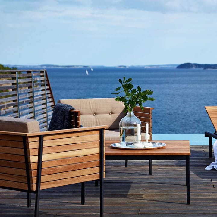 Häringe lounge lænestol, Sunbrella Natté Nature Grey-teak-sort Skargaarden