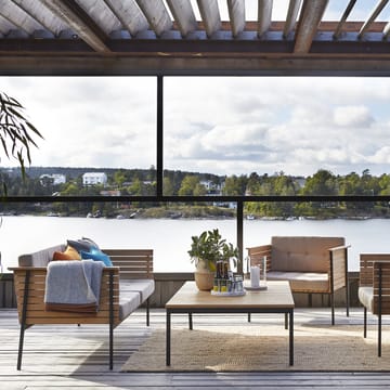 Häringe sofa - Sunbrella Natté Nature Grey-teak-sort - Skargaarden