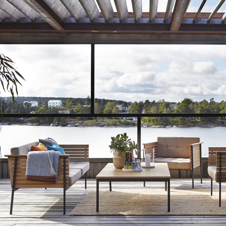 Häringe sofa, Sunbrella Natté Nature Grey-teak-sort Skargaarden