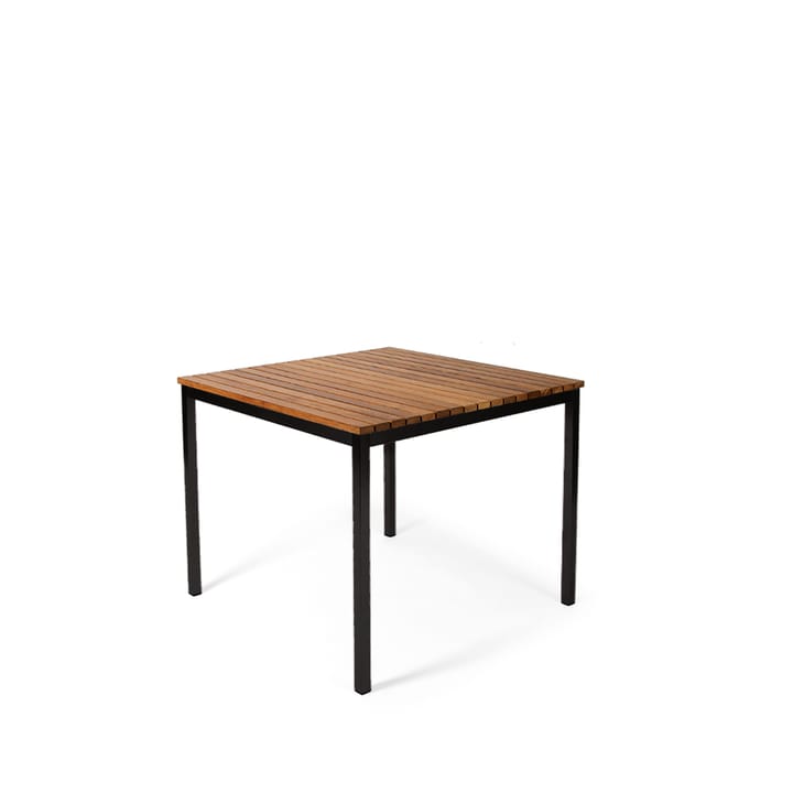 Häringe spisebord - Teak, small, sort stålstativ - Skargaarden