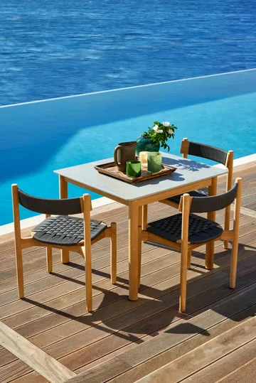 Koster spisebord 98x95x74 cm kompositplade og teak - Skargaarden