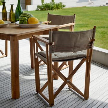 Kryss Dining armstol - Agora Nautic Navy blue, teak - Skargaarden