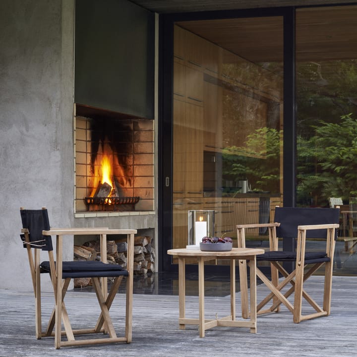 Kryss Dining armstol, Slate dark grey, teak Skargaarden