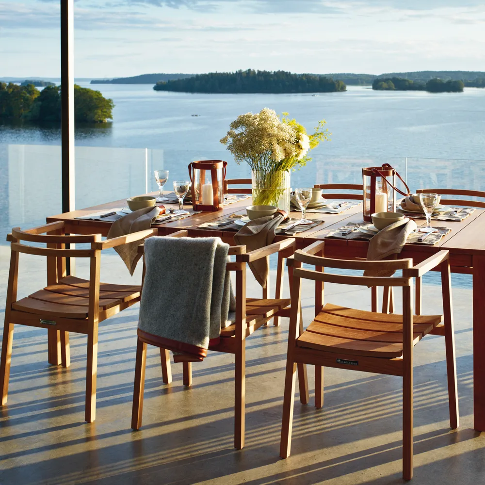 Oxnö spisebord, Teak, 220x100 cm Skargaarden