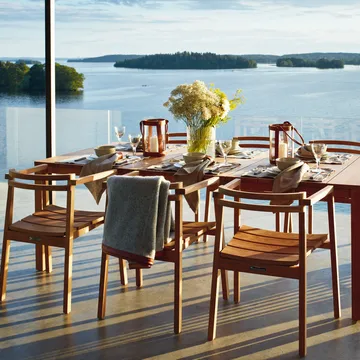 Oxnö spisebord - Teak, 220x100 cm - Skargaarden