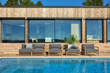 Saltholm sofa teak-gråbrun pude - Skargaarden