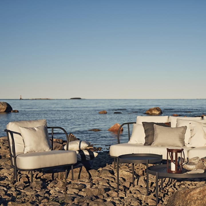 Saltö lounge lænestol, Sunbrella silver grey, charcoal grey aluminiumsramme Skargaarden