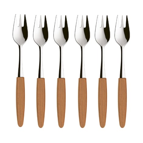 Skaugum dessertgaffel 6-pak Ecco Teak - undefined - Skaugum of Norway