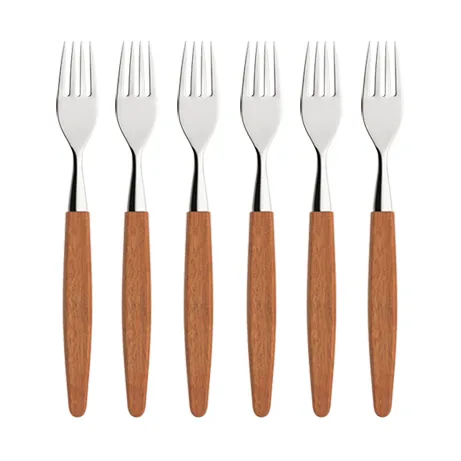 Skaugum gaffel 6-pak Ecco Teak,  Skaugum of Norway