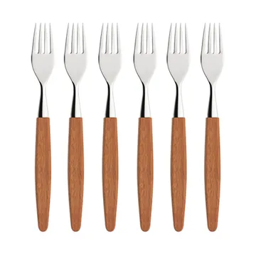 Skaugum gaffel 6-pak Ecco Teak - Skaugum of Norway