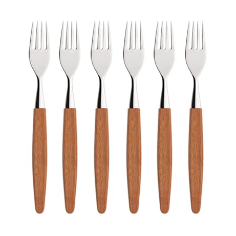 Skaugum gaffel 6-pak Ecco Teak - undefined - Skaugum of Norway