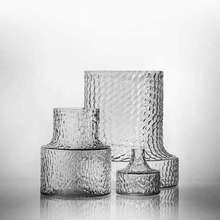 Kolonn vase struktur, 30 cm Skrufs Glasbruk