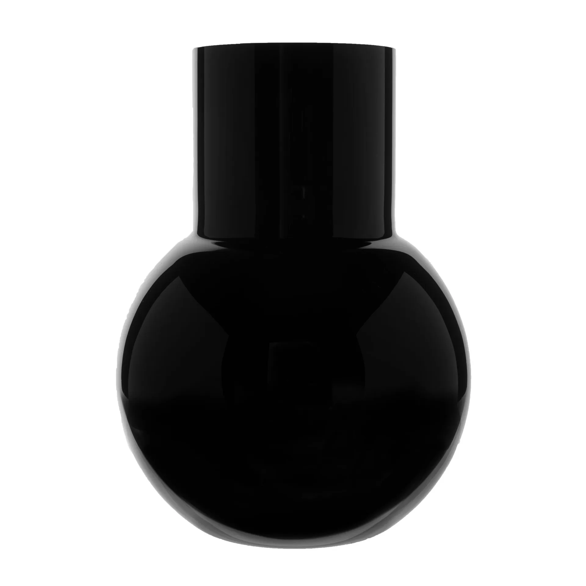Pallo vase, Sort 20 cm Skrufs Glasbruk