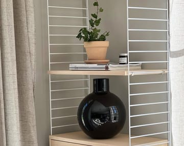 Pallo vase - Sort 37 cm - Skrufs Glasbruk
