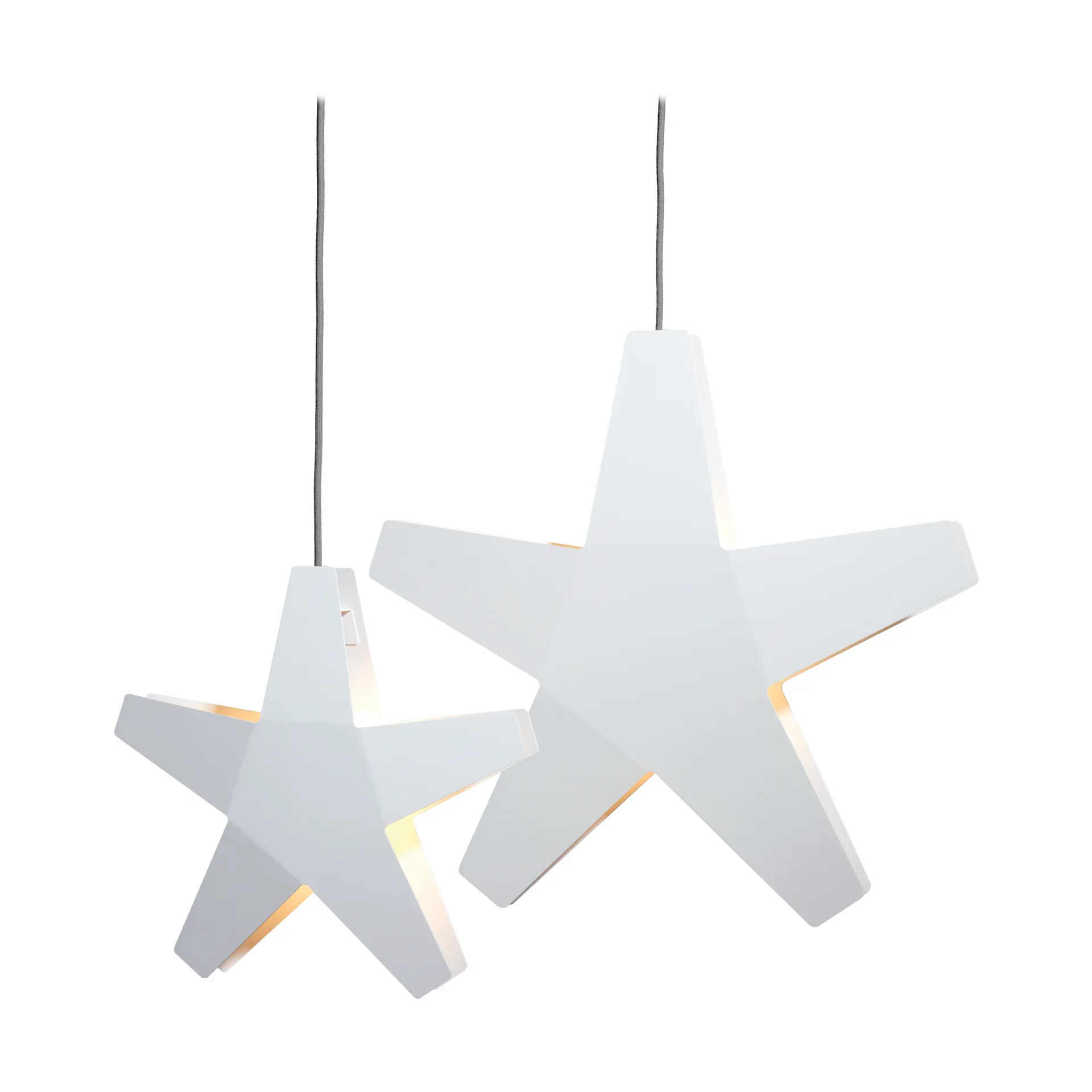 Advent Stjerne Adventsstjerne, Hvid-grå ledning, 60 cm SMD Design