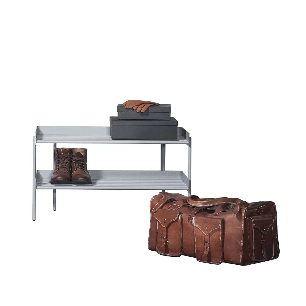 Alfred skohylde, lysegrå, tilbygningsdel SMD Design