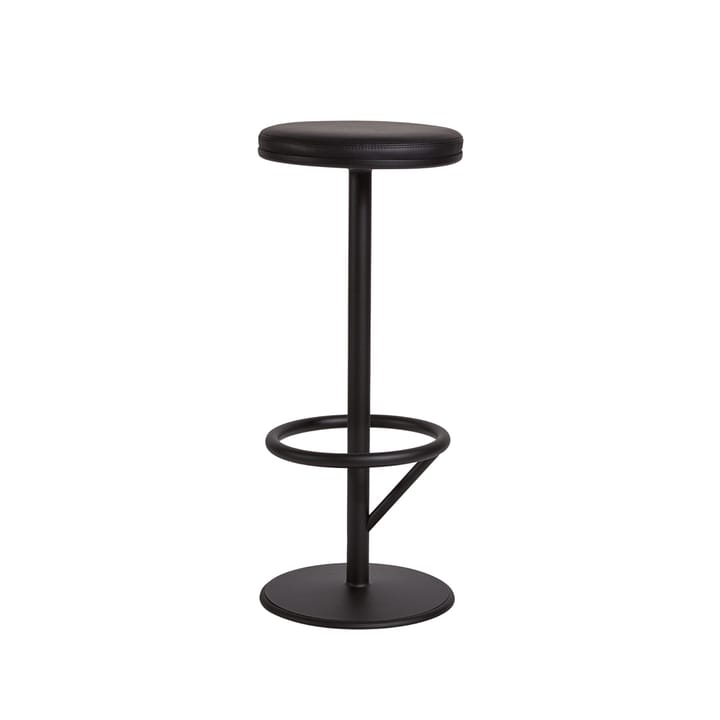 Orbit barskammel høj - sort mat, sort læder - SMD Design