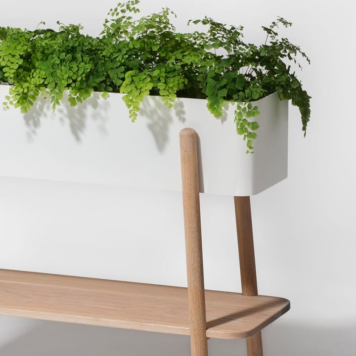 Prunella blomsterbord, hvid/aluminium SMD Design