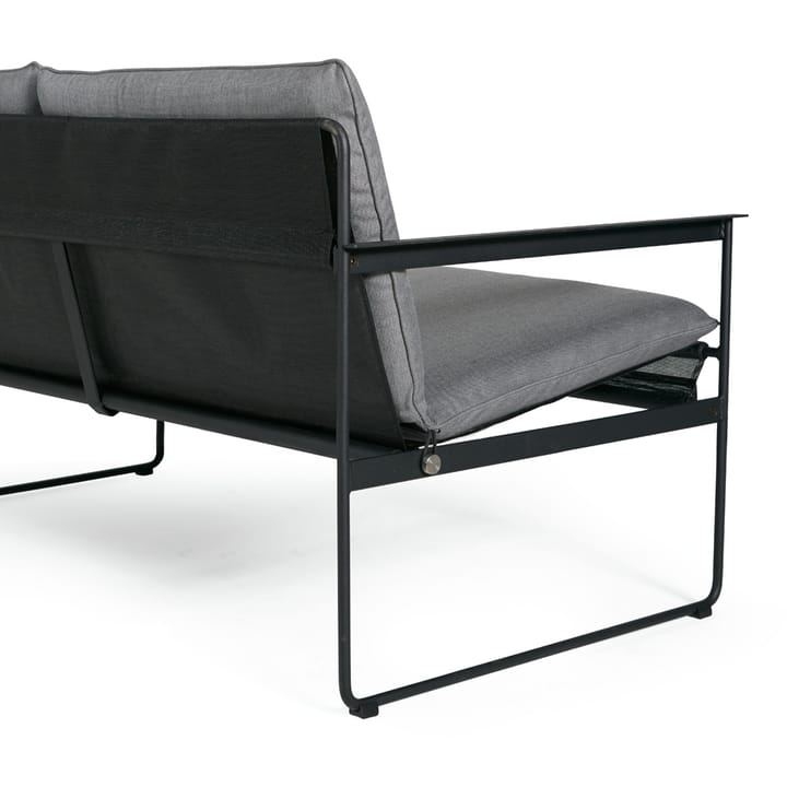 Slow 2-pers. sofa, Sunbrella grå-sort stålstel SMD Design