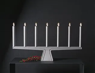 Stella 7 adventslysestage 60 cm - Rå aluminium - SMD Design
