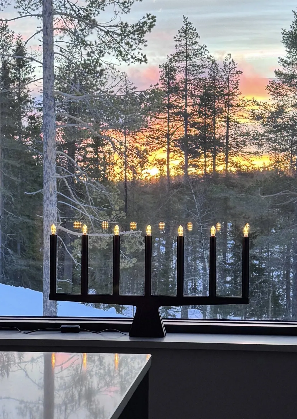 Stella 7 adventslysestage 60 cm, Sort SMD Design