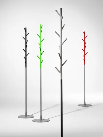 Sticks klædeophæng – gulv - hvid-sølv - SMD Design