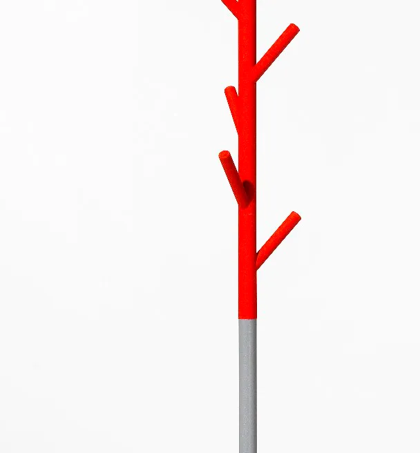 Sticks klædeophæng – gulv, rød-sølv SMD Design