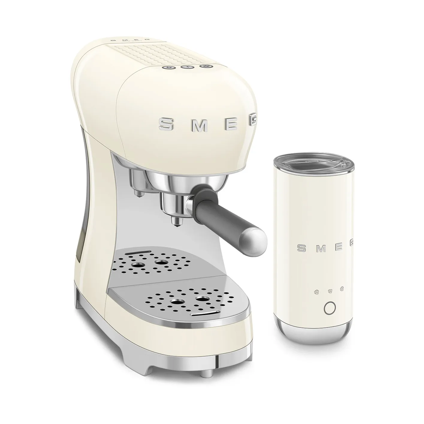 Smeg 50's Style espressomaskine med mælkeskummer, Creme Smeg
