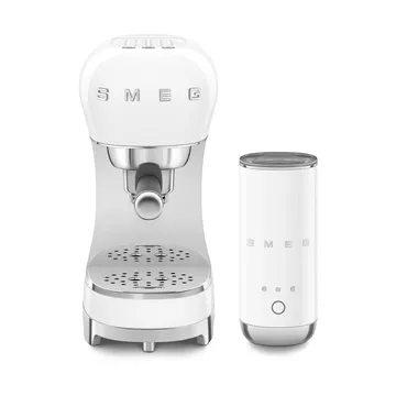 Smeg 50's Style espressomaskine med mælkeskummer - Hvid - Smeg