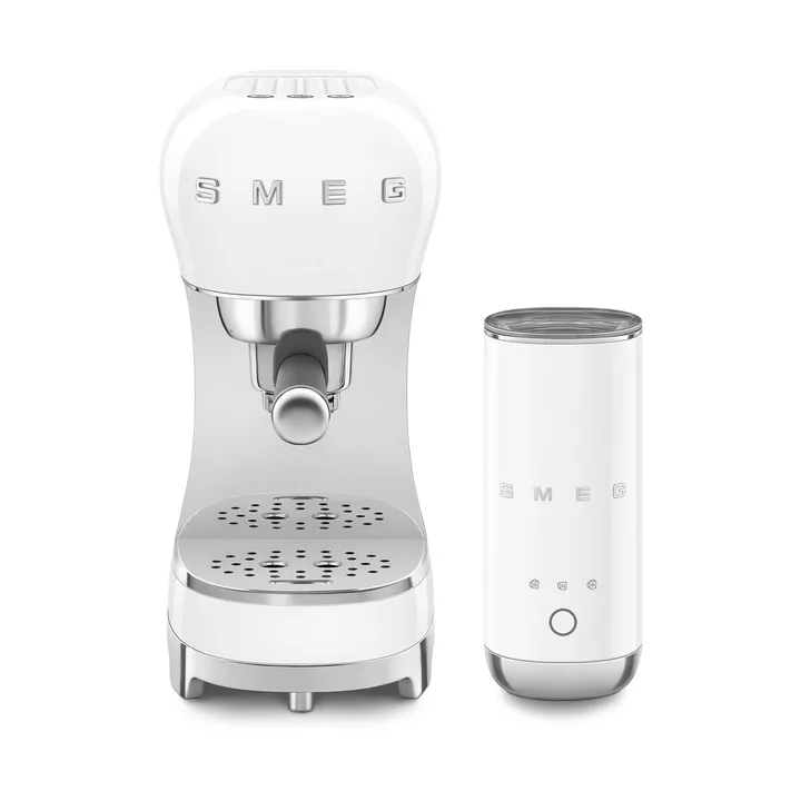 Smeg 50's Style espressomaskine med mælkeskummer - Hvid - Smeg