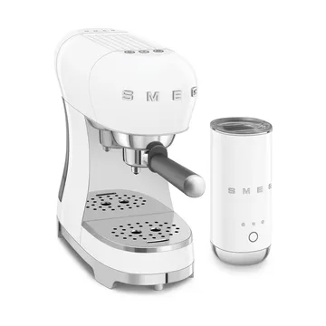 Smeg 50's Style espressomaskine med mælkeskummer - Hvid - Smeg