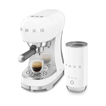 Smeg 50's Style espressomaskine med mælkeskummer - Hvid - Smeg