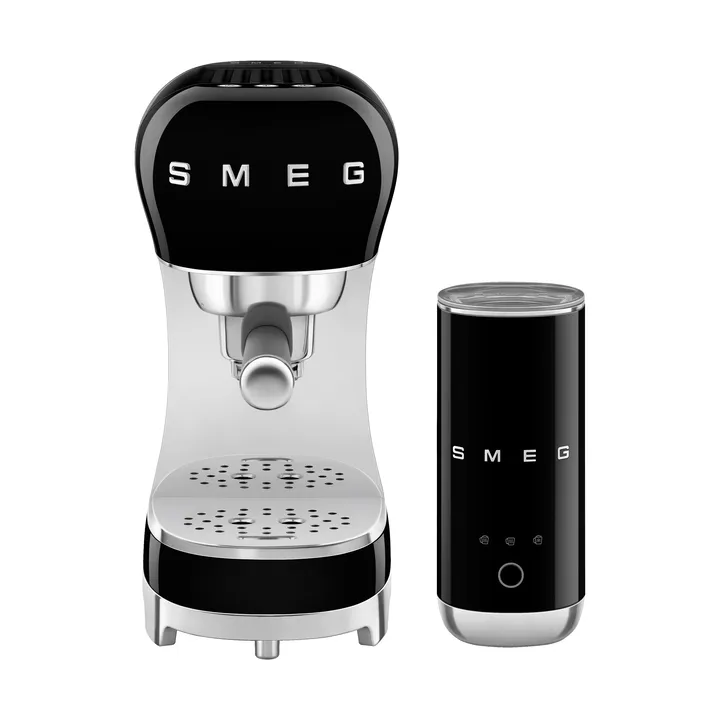 Smeg 50's Style espressomaskine med mælkeskummer - Sort - Smeg