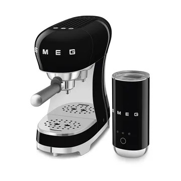 Smeg 50's Style espressomaskine med mælkeskummer - Sort - Smeg
