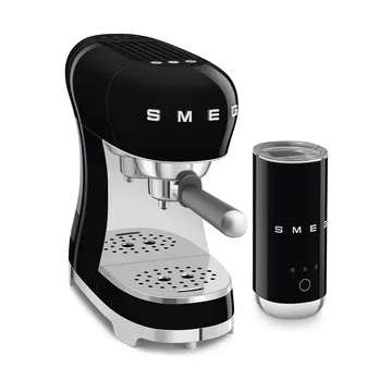 Smeg 50's Style espressomaskine med mælkeskummer - Sort - Smeg