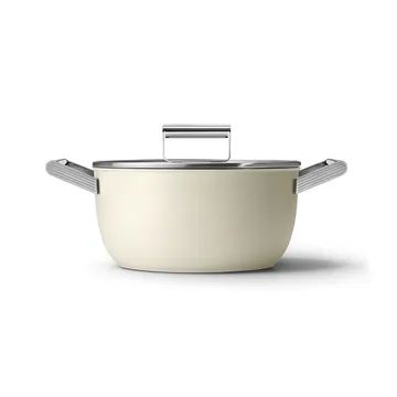 Smeg 50's style gryde keramisk Ø24 cm - Cream - Smeg