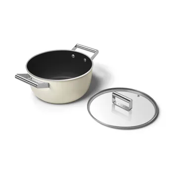 Smeg 50's style gryde keramisk Ø24 cm - Cream - Smeg