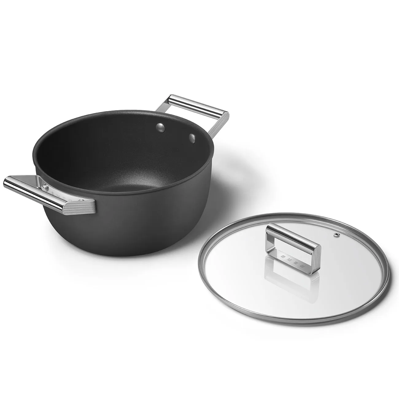 SMEG 50's Style gryde med låg Ø24 cm , Sort Smeg