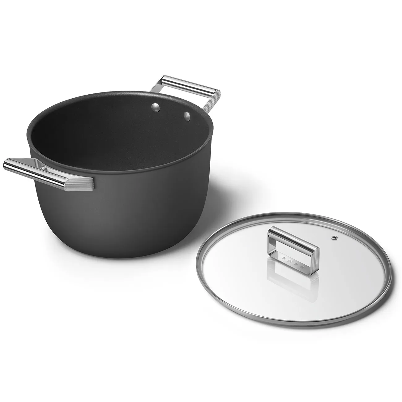 SMEG 50's Style gryde med låg Ø26 cm , Sort Smeg