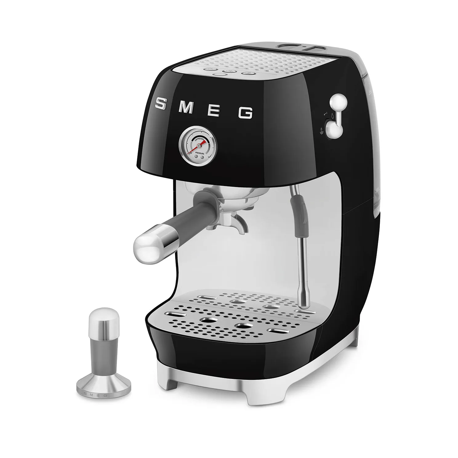 Smeg 50's style halvautomatisk espressomaskine ECF03, Black Smeg