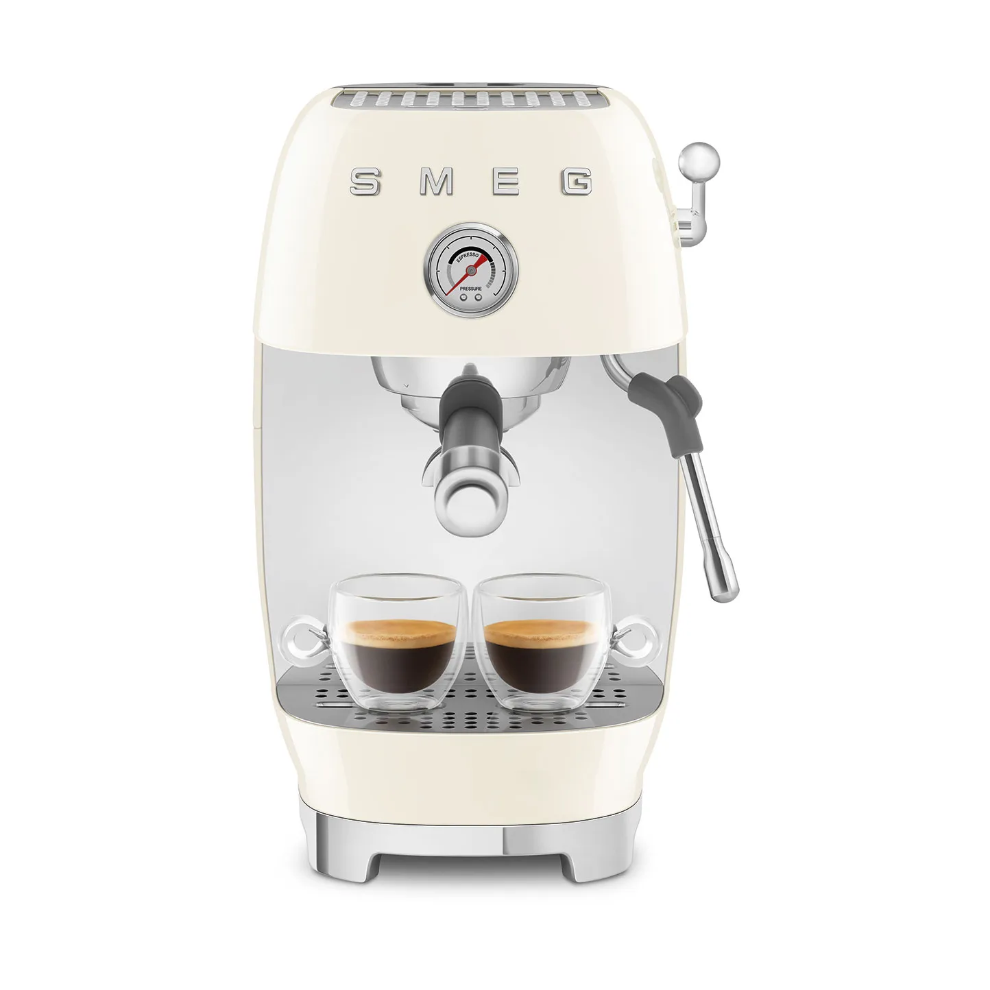 Smeg 50's style halvautomatisk espressomaskine ECF03, Creme Smeg