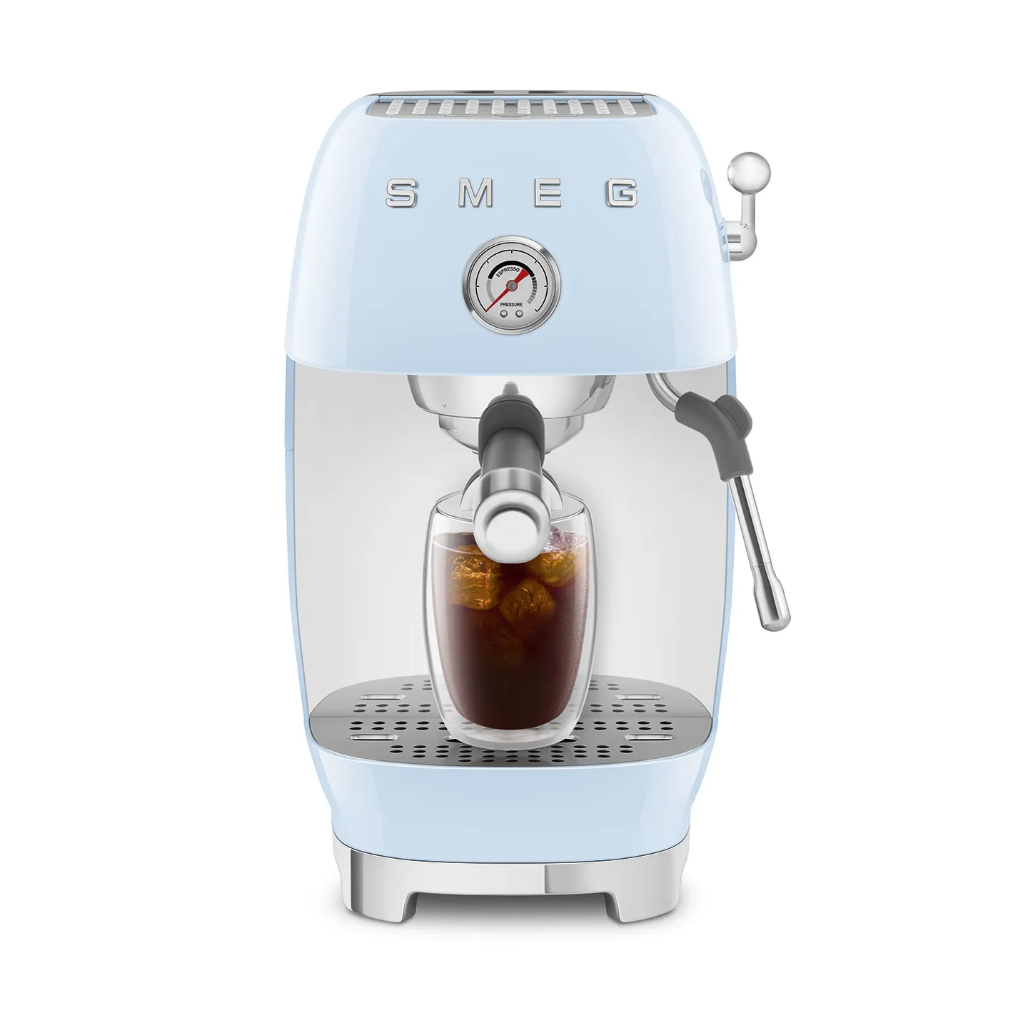 Smeg 50's style halvautomatisk espressomaskine ECF03, Pastel blue Smeg