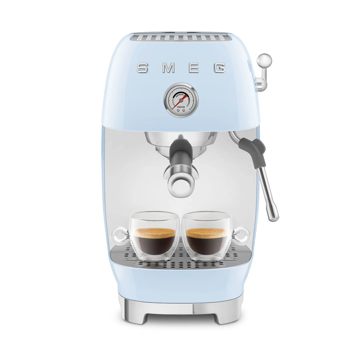 Smeg 50's style halvautomatisk espressomaskine ECF03, Pastel blue Smeg