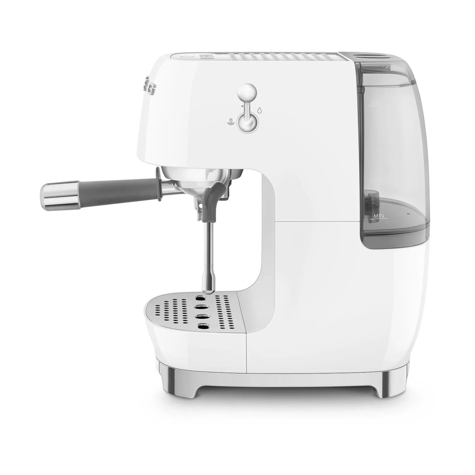 Smeg 50's style halvautomatisk espressomaskine ECF03, White Smeg