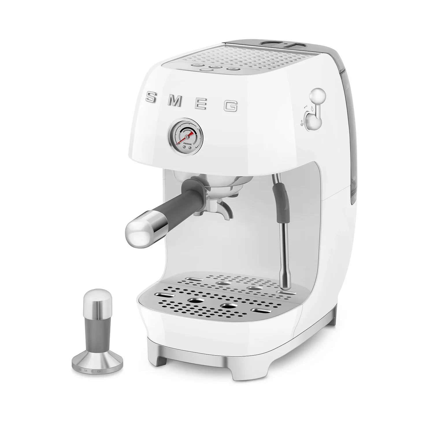 Smeg 50's style halvautomatisk espressomaskine ECF03, White Smeg