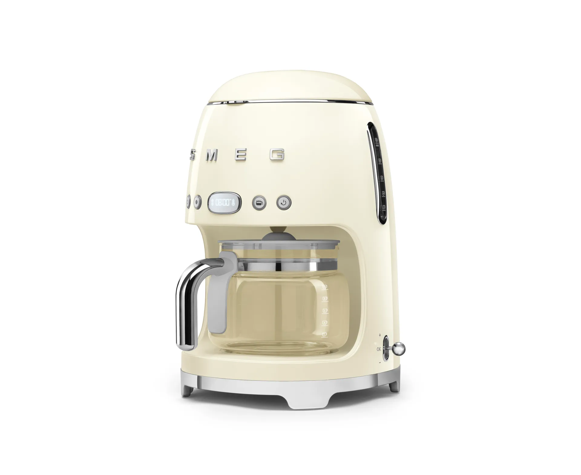 Smeg 50's Style kaffemaskine 10 kopper, Crème hvid Smeg