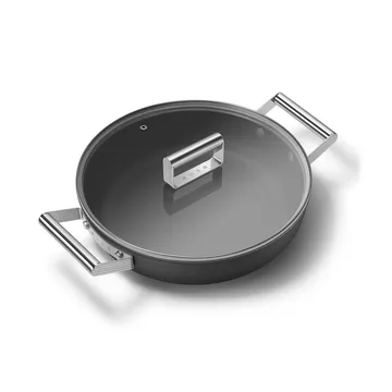 Smeg 50's style keramisk sauterpande med låg Ø28 cm - Black - Smeg